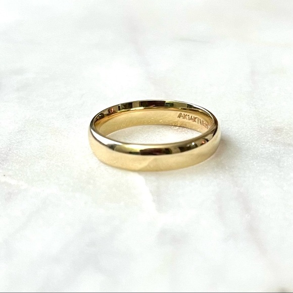 Atasay Kuyumculuk Jewelry - Vintage Atasay Kuyumculuk 14k Yellow Gold 4mm Band Ring .98g